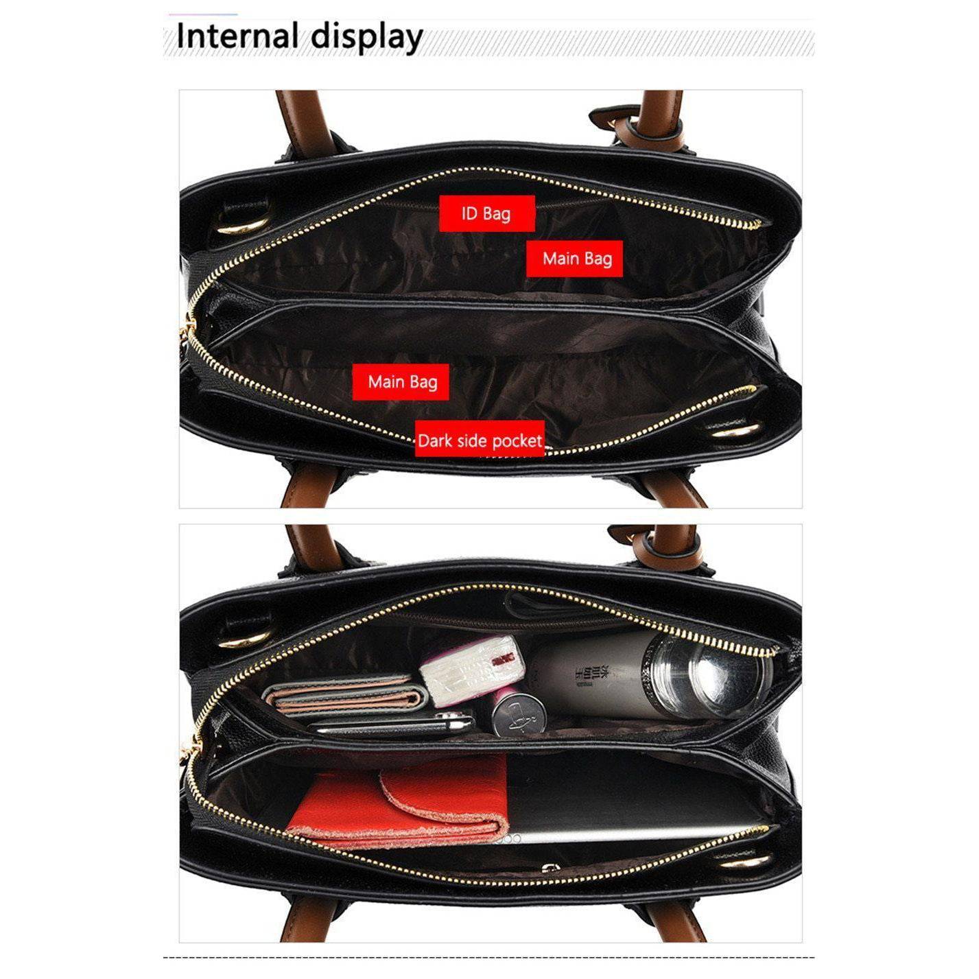 شنطة يد نسائية جلدية بإطلاله ناعمه - بنفسجي - KSA