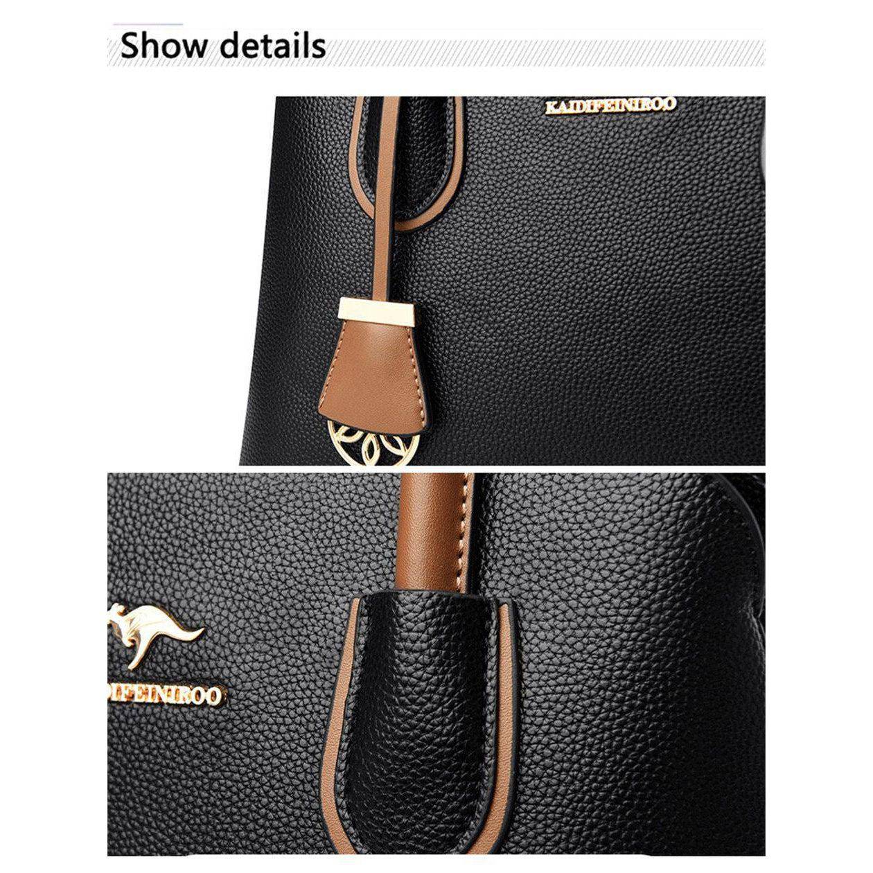 شنطة يد نسائية جلدية بإطلاله ناعمه - بنفسجي - KSA