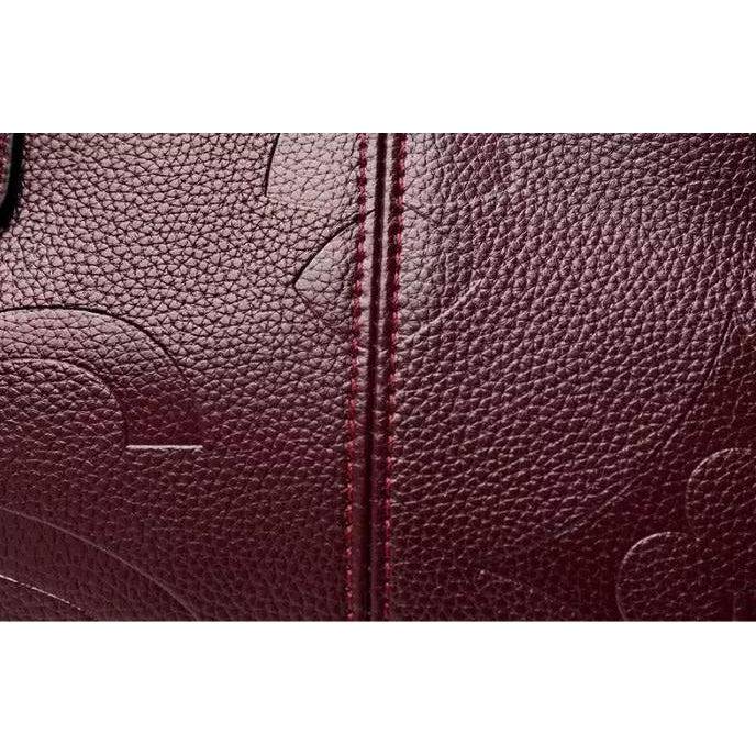 شنطة يد نسائية عصرية من الجلد المرن - عنابي - KSA