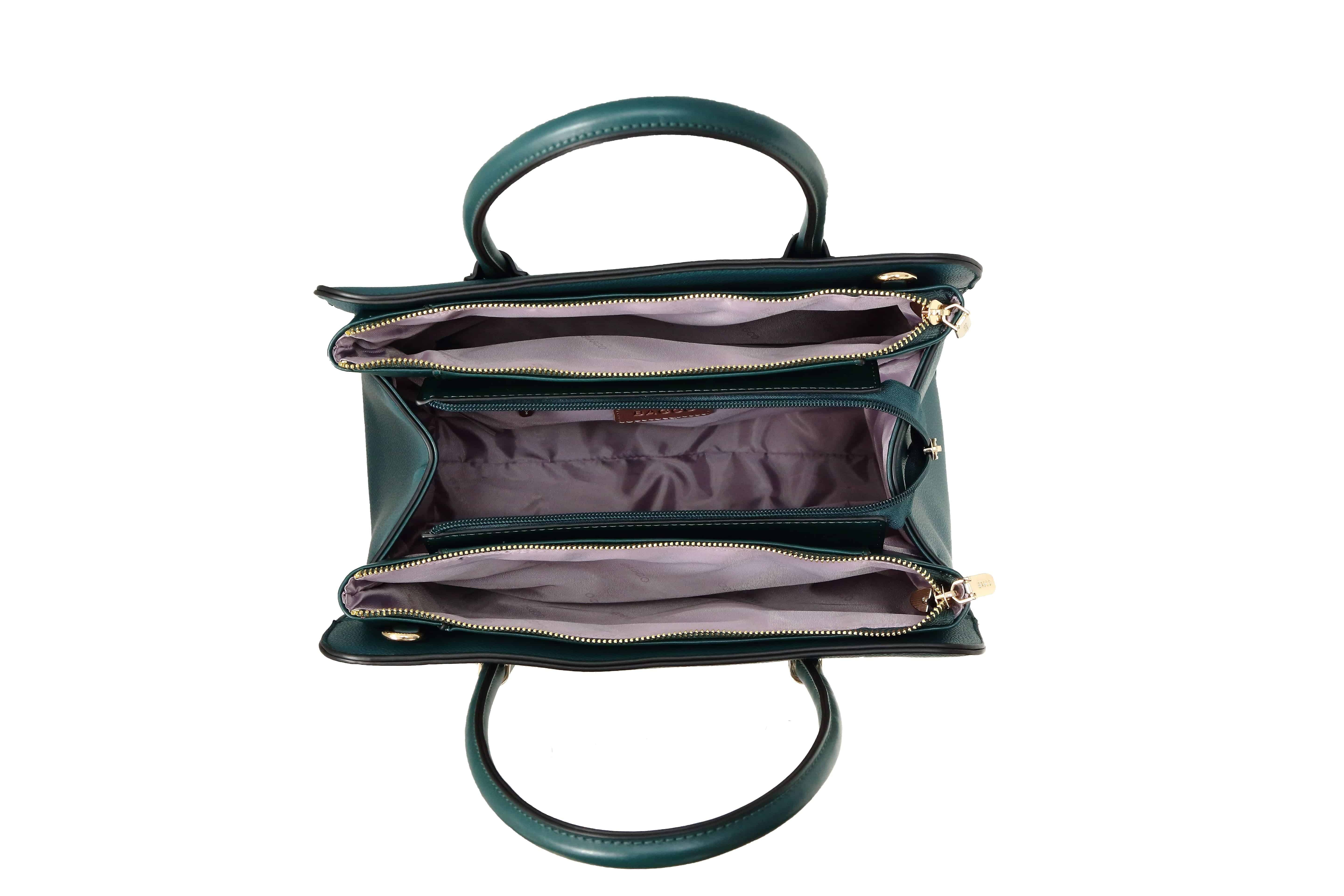 حقيبة يد نسائية باللون الاسود متوسطة الحجم بيد مريحة وبملمس وتصميم مميز. - KSA