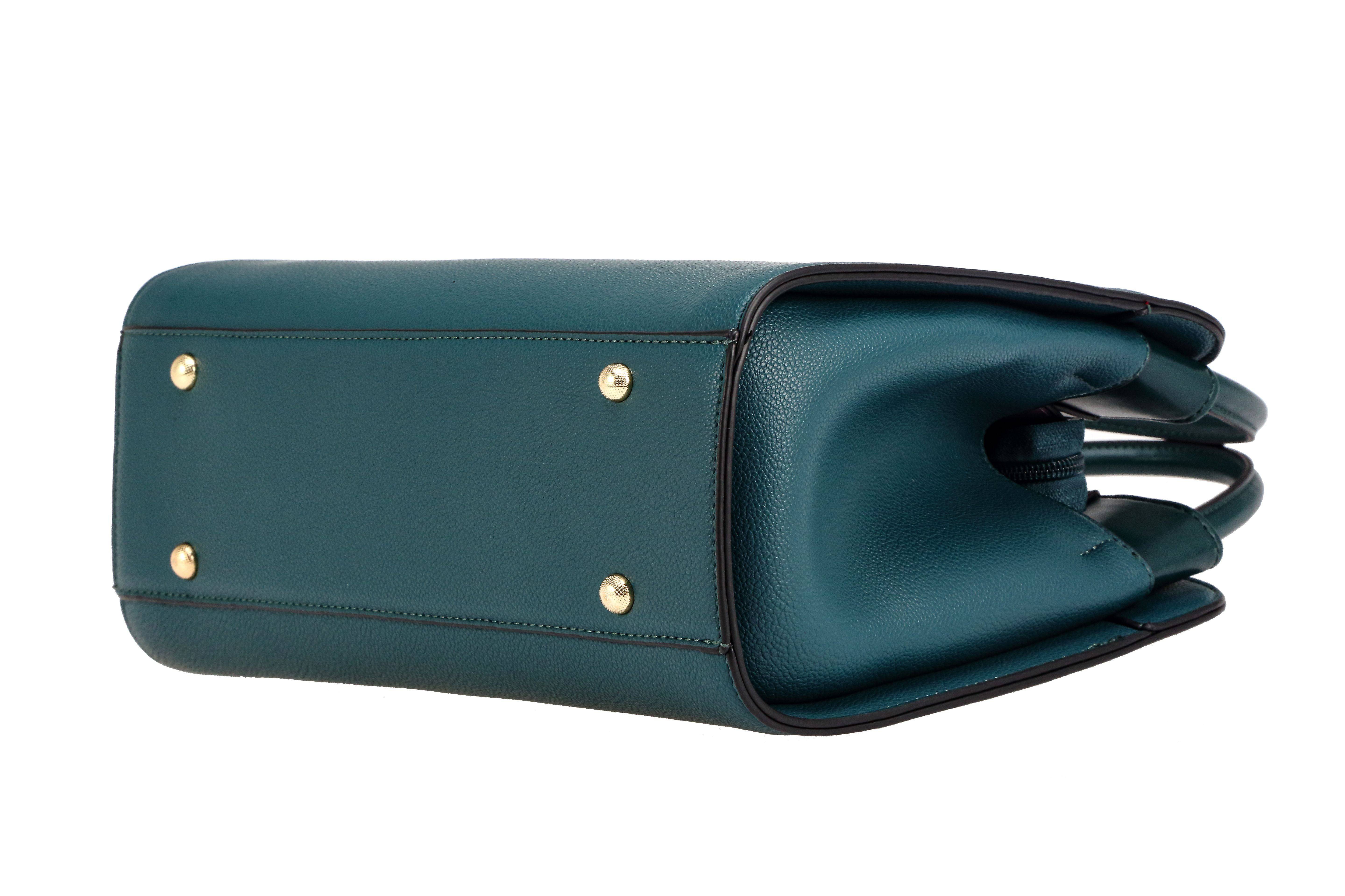 حقيبة يد نسائية باللون الازرق الغامق متوسطة الحجم بيد مريحة وبملمس وتصميم مميز. - KSA