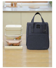 حقيبة يد لحفظ الطعام بحجم متوسط باللون الرمادى - KSA