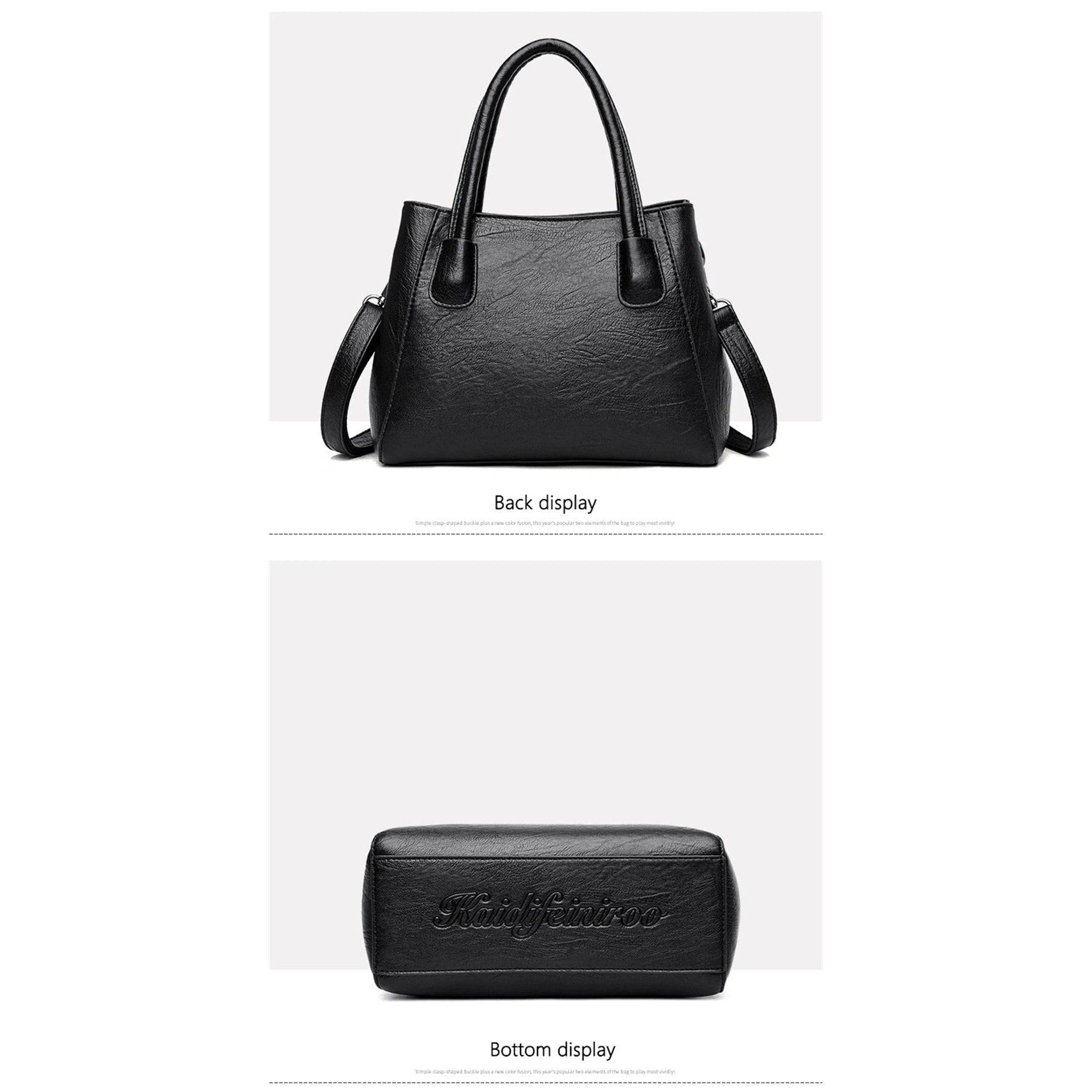 شنطة يد نسائية صغيرة من الجلد بتصميم كلاسيكي رقيق - عنابي - KSA