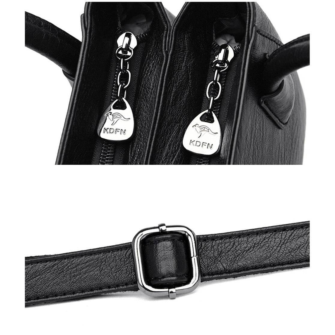 شنطة يد نسائية صغيرة من الجلد بتصميم كلاسيكي رقيق - عنابي - KSA