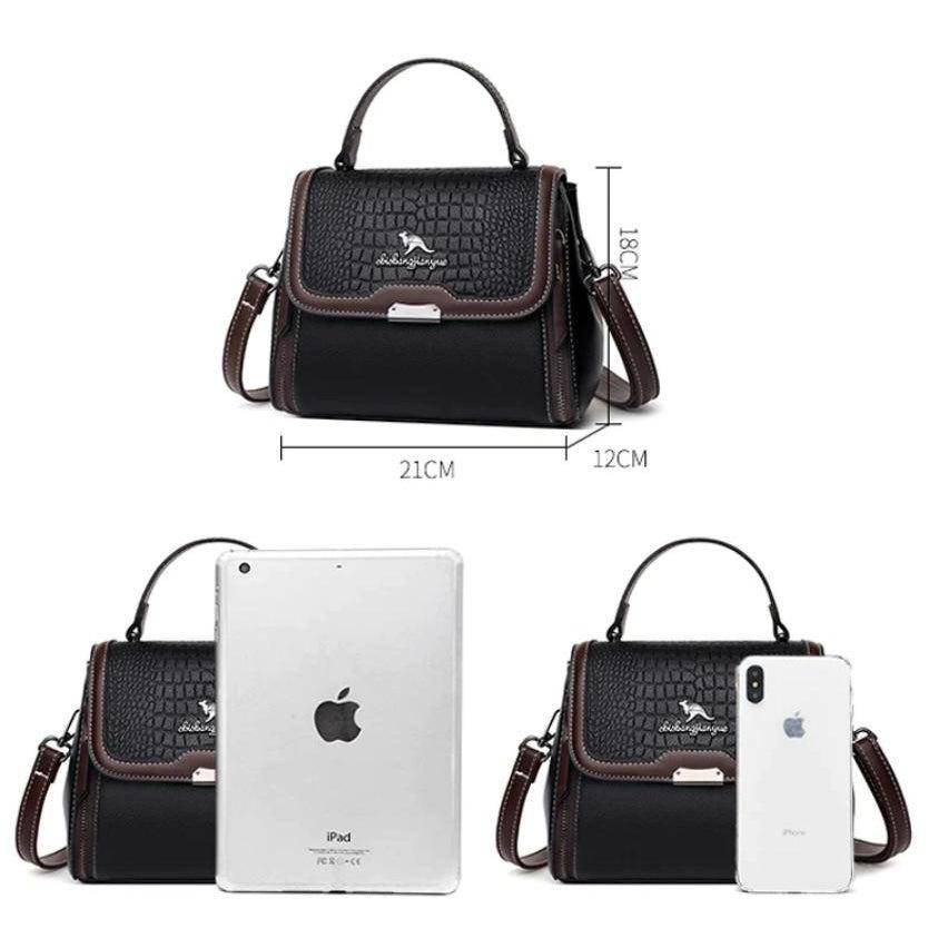 شنطة يد صغيرة نسائية عملية من الجلد تزيد من أناقتكِ - اسود - KSA