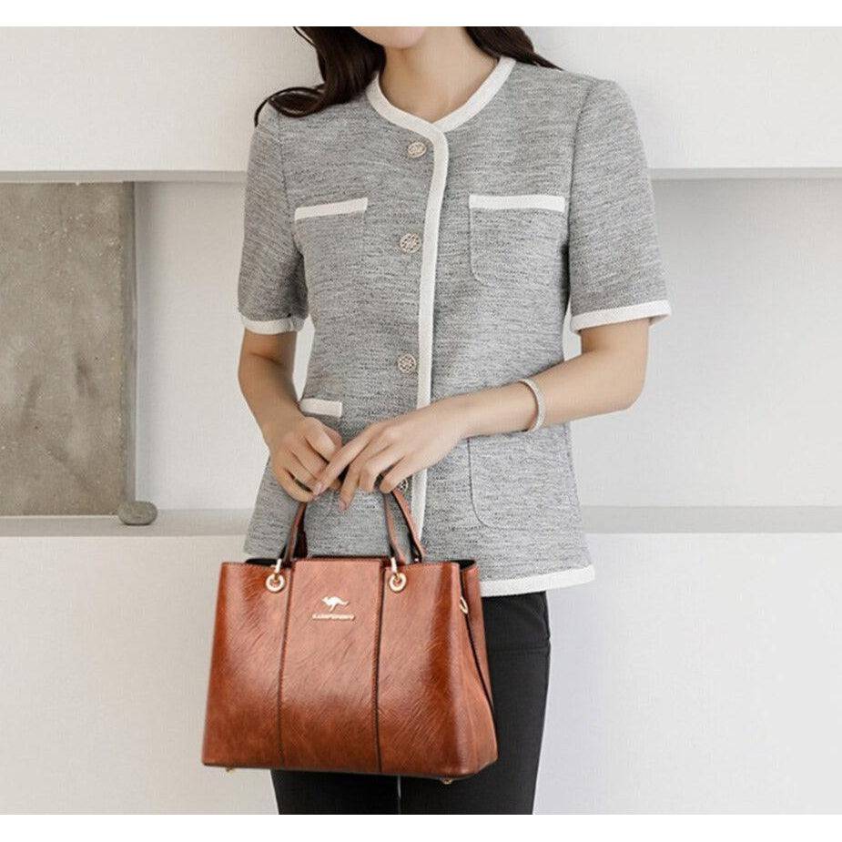 شنط كتف نسائيه بمظهر عصري وفخم - بني - KSA