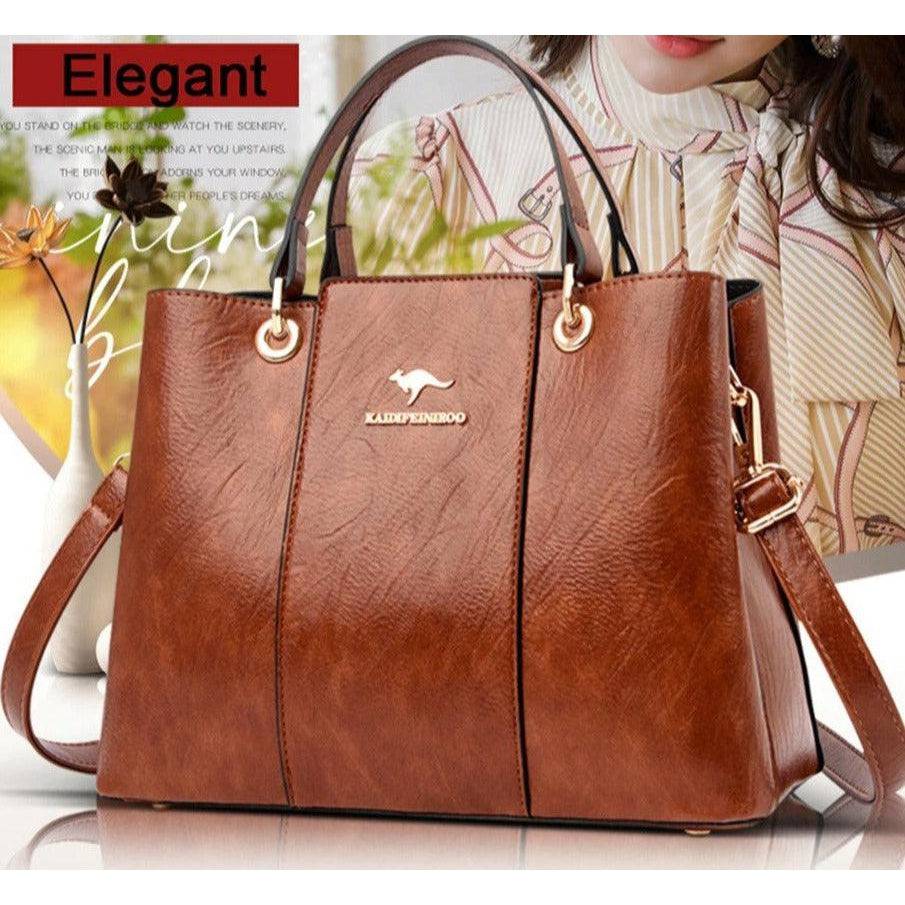 شنط كتف نسائيه بمظهر عصري وفخم - بني - KSA