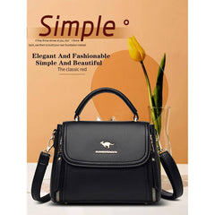 شنطة كروس بودي نسائية جلد مرن - اسود - KSA