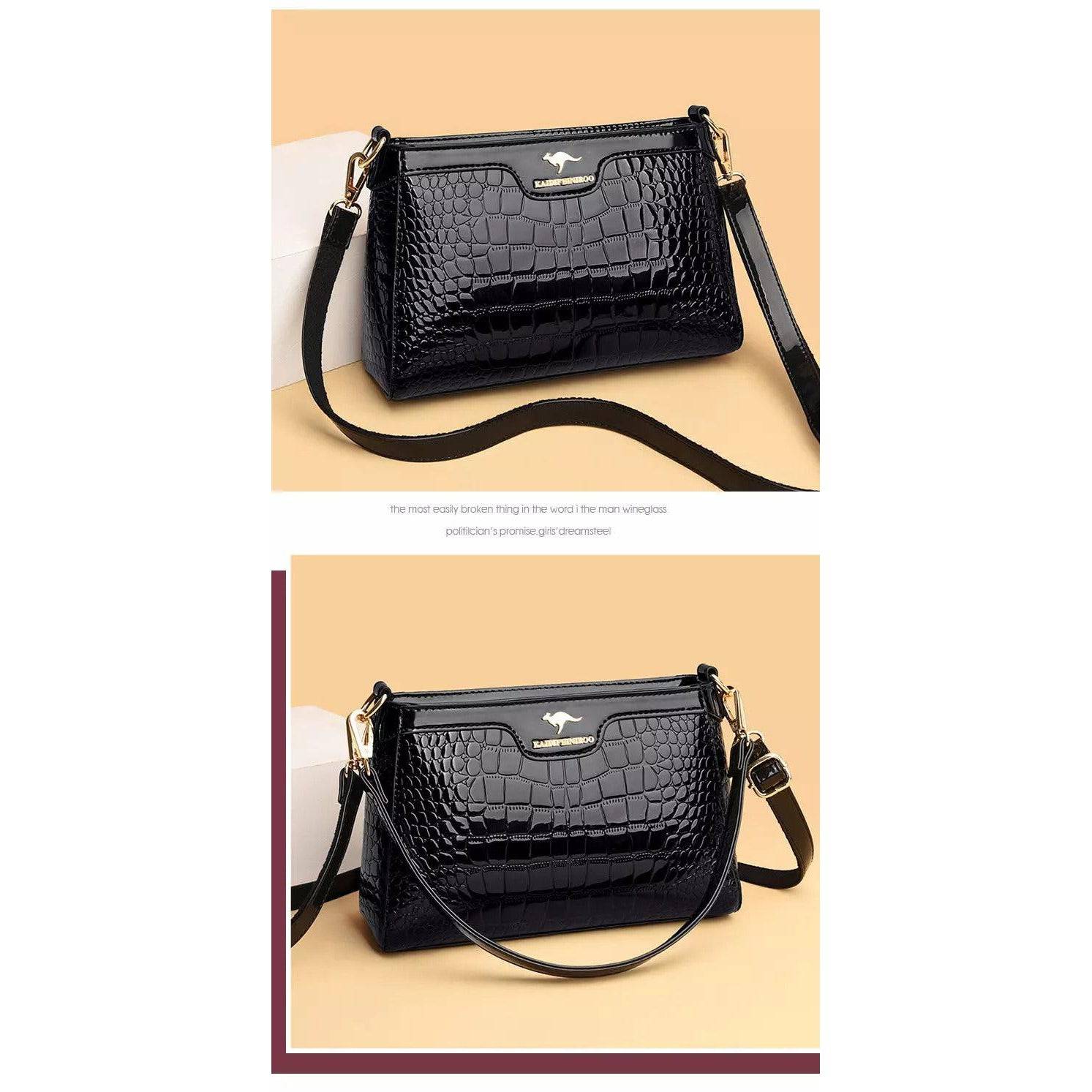 شنطة يد صغيرة كروس بتصميم مبتكر- أسود - KSA