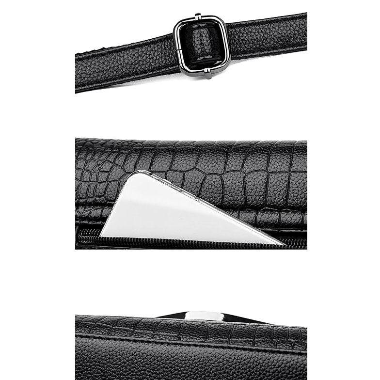 شنطة يد عملية بخامات جلدية مميزة وتصميم عصري - أسود - KSA