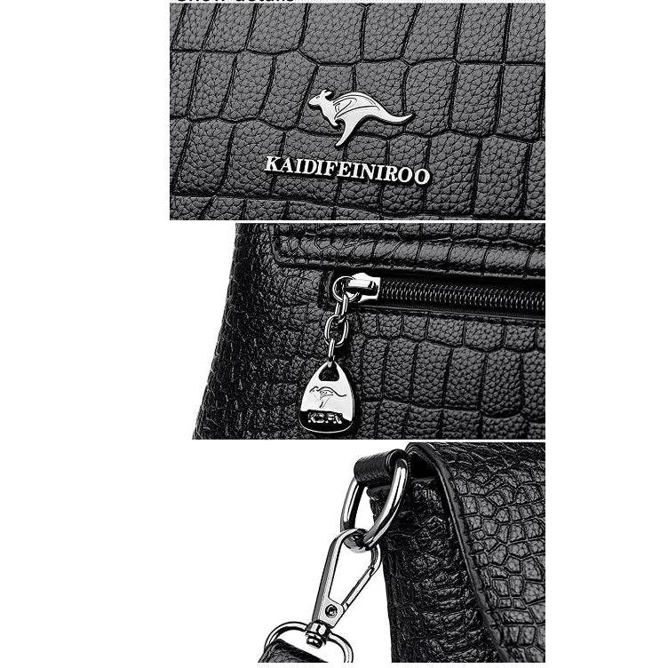 شنطة يد عملية بخامات جلدية مميزة وتصميم عصري - أسود - KSA