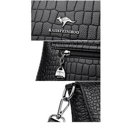 شنطة يد عملية بخامات جلدية مميزة وتصميم عصري - أسود - KSA