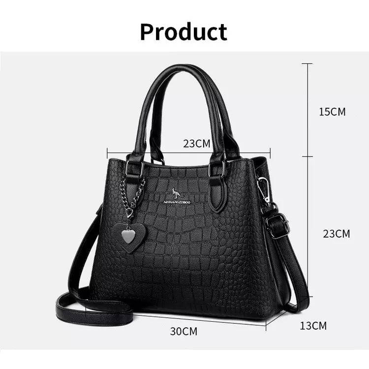 شنطة يد نسائية كبيرة جلد بتصميم فاخر ولون مريح - بيج - KSA