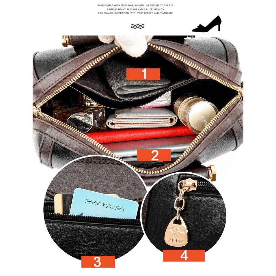 حقيبة يد كبيرة مصممة بشكل عصري جذاب - ازرق - KSA