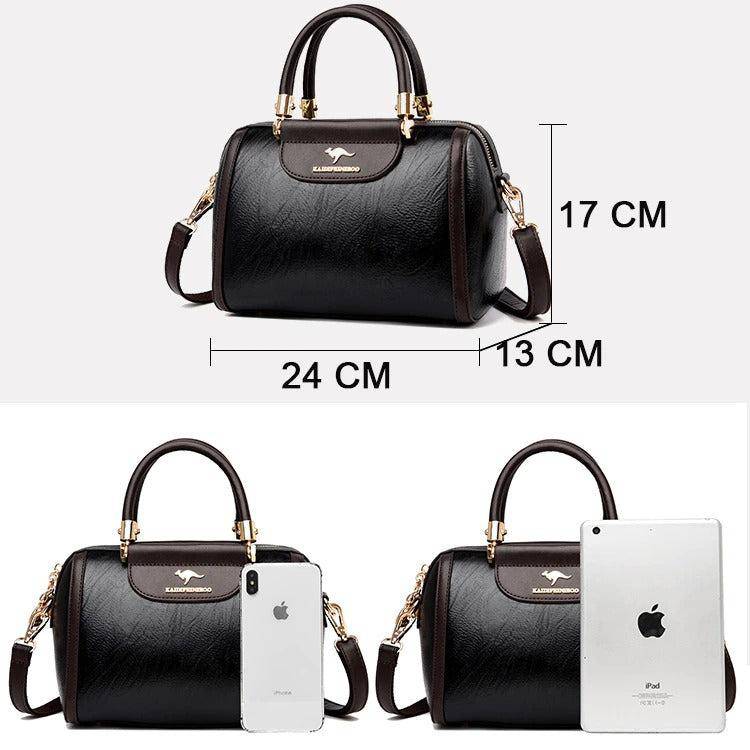 حقيبة يد كبيرة مصممة بشكل عصري جذاب - ازرق - KSA