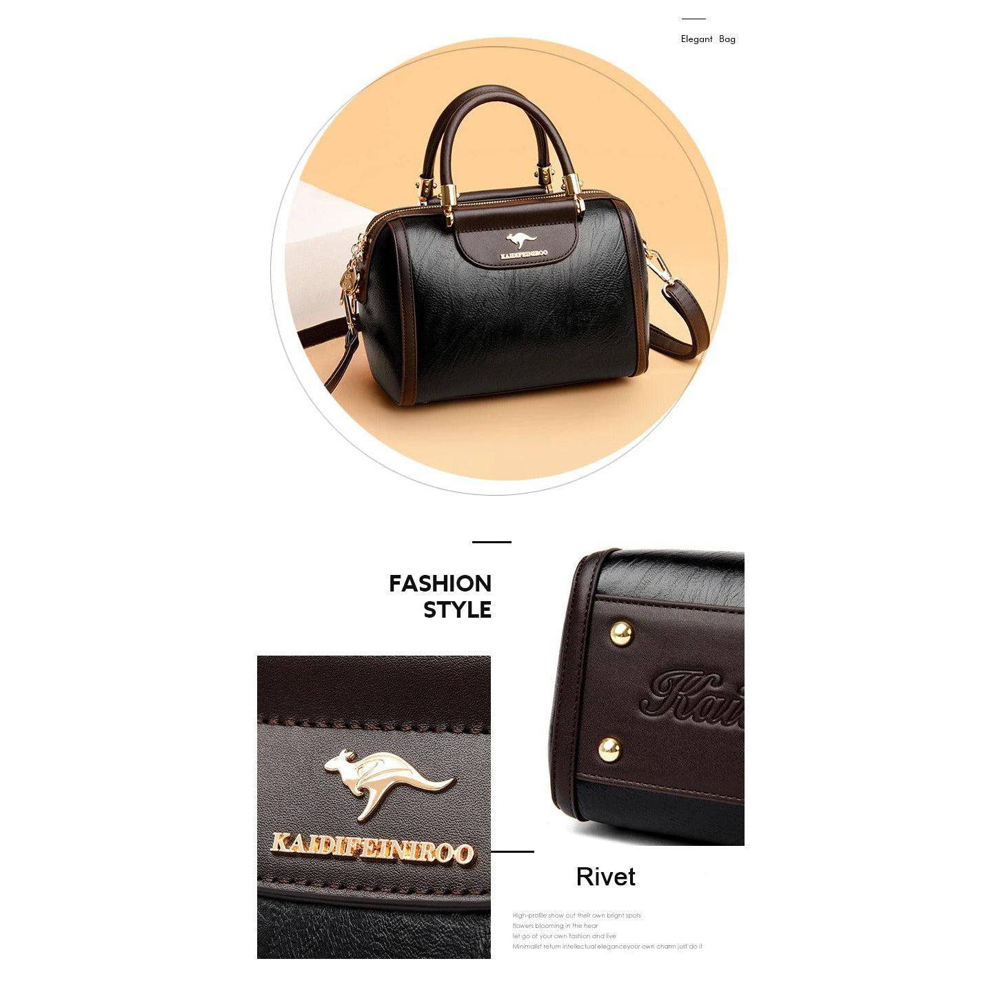 حقيبة يد كبيرة مصممة بشكل عصري جذاب - ازرق - KSA