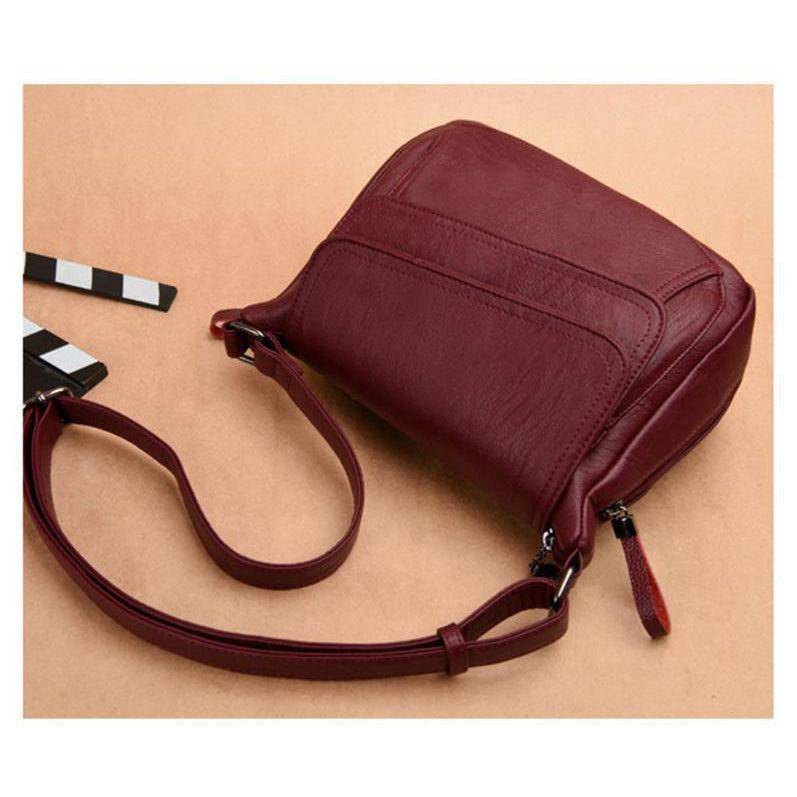 شنطة كروس بودي نسائية جلد مرن - أسود - KSA