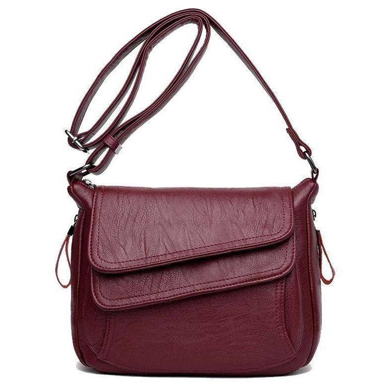 شنطة كروس بودي نسائية جلد مرن - أسود - KSA