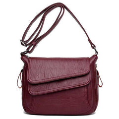 شنطة كروس بودي نسائية جلد مرن - أسود - KSA