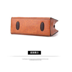 شنطة كتف نسائية من الجلد فاخرة - اسود - KSA