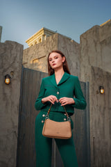 حقيبة يد نسائية سوداء أنيقة عملية تُكمل إطلالتك  صغيرة بتصميم انيق باللون الكحلي - KSA