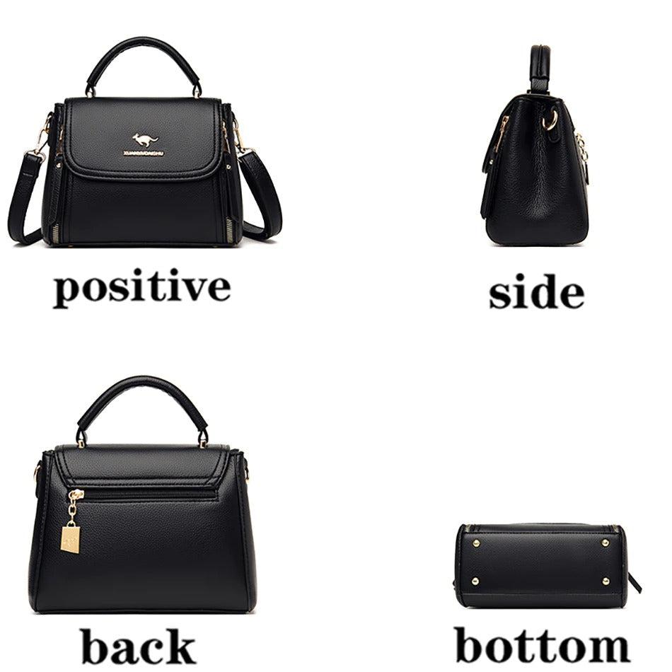 شنطة كروس بودي نسائية جلد مرن - أسود